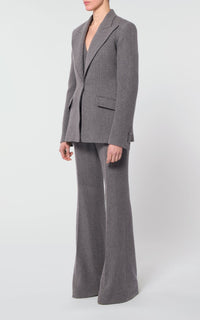 Dark Grey Multi / Veste blazer Leiva en laine et cachemire - Dark Grey Multi
