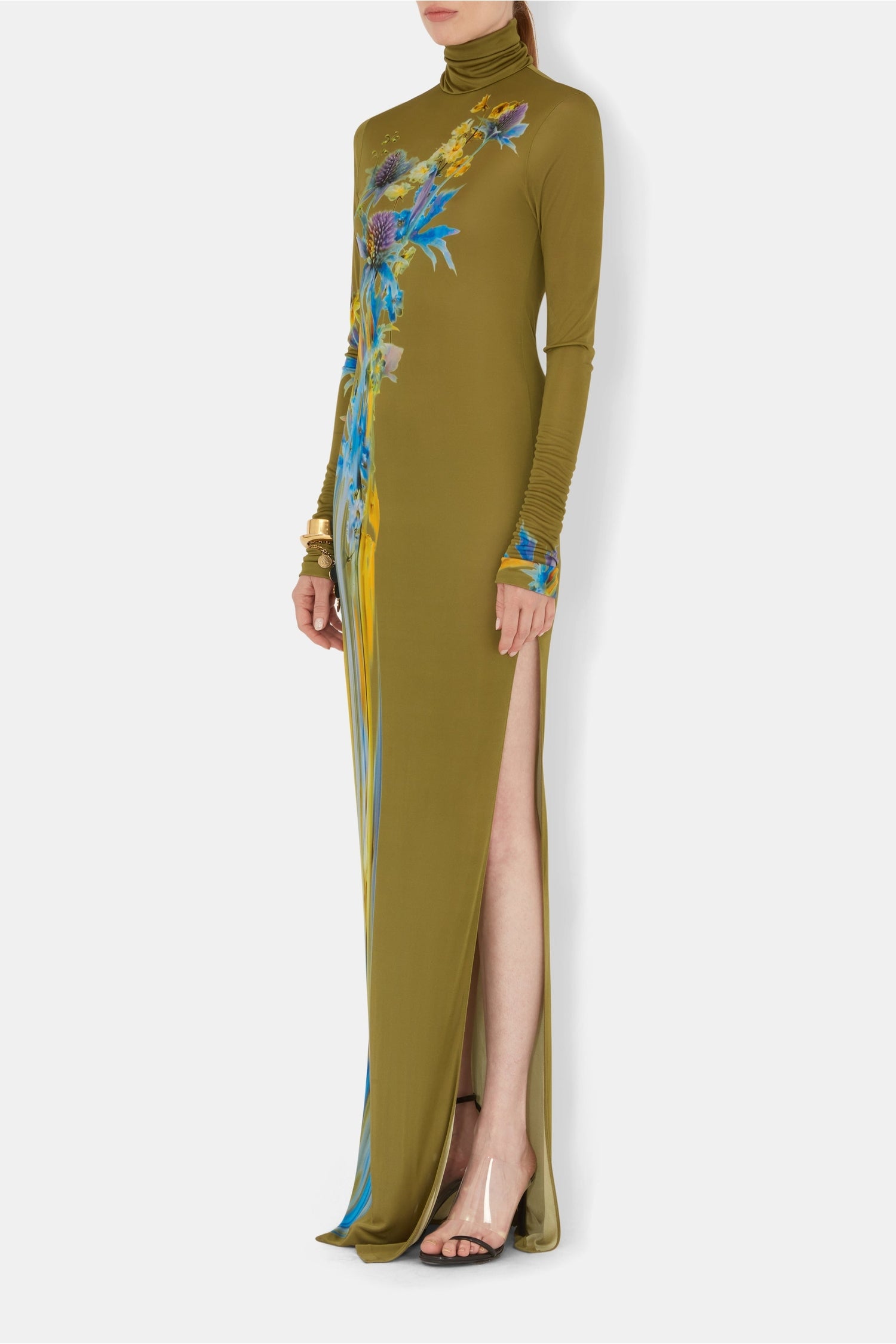 Robe Thistle en jersey - Olive Thistle Print
