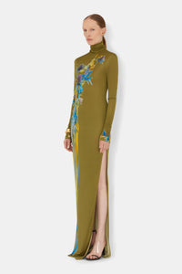 Thistle Jersey Dress - Sage Thistle Print