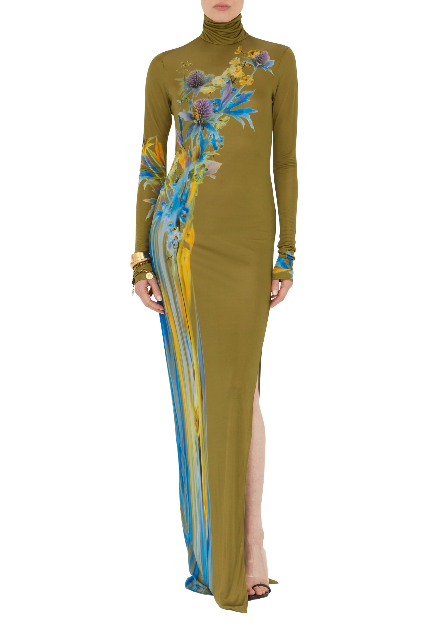 Robe Thistle en jersey - Olive Thistle Print