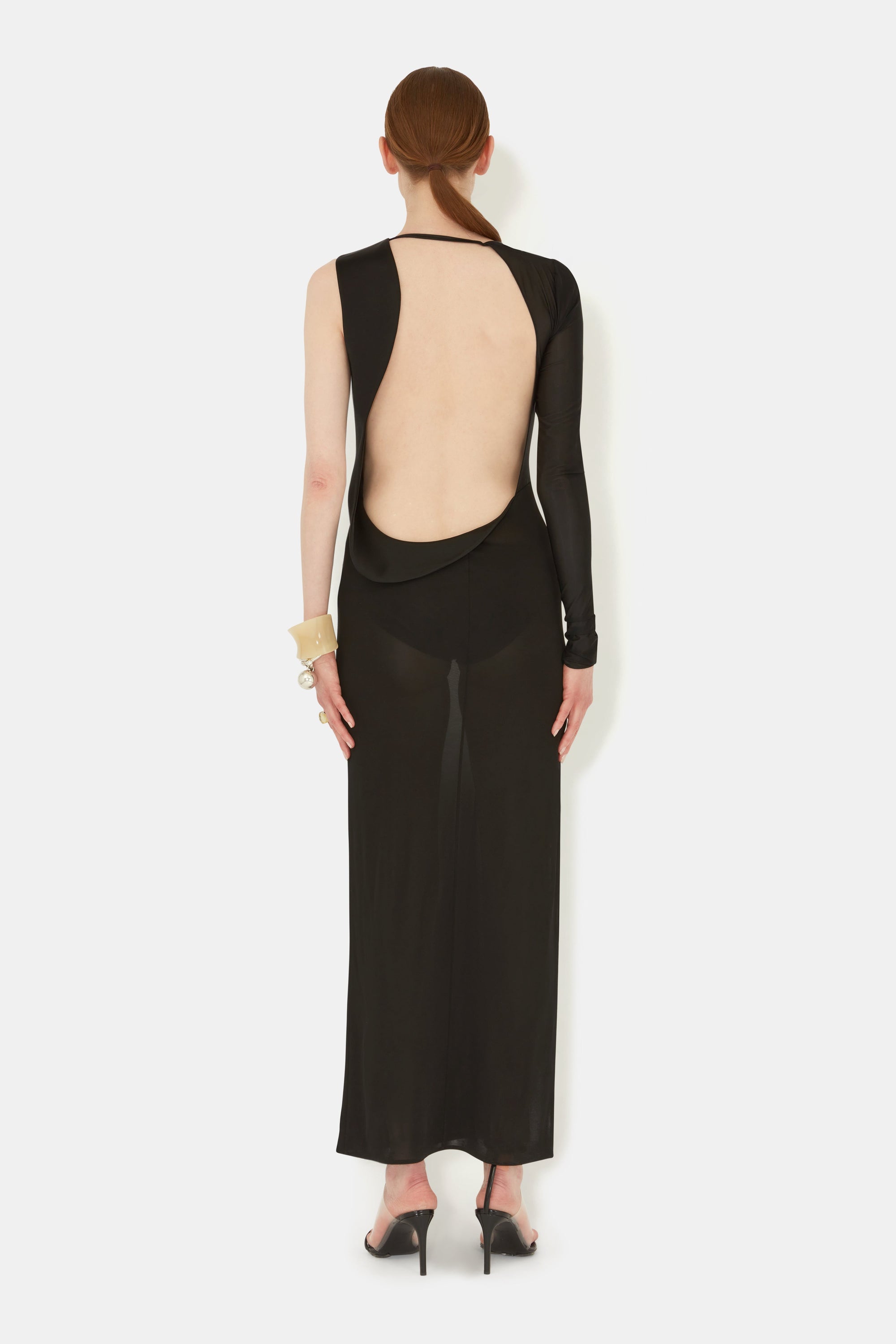 Robe Modernist à dos nu - Black