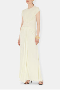 Robe Cascading à manches courtes - Lemon