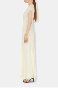 Robe Cascading à manches courtes - Lemon