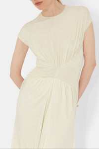 Robe Cascading à manches courtes - Lemon