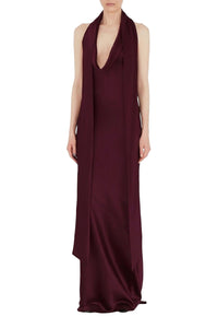 Delphinus draped dress - Mahogany