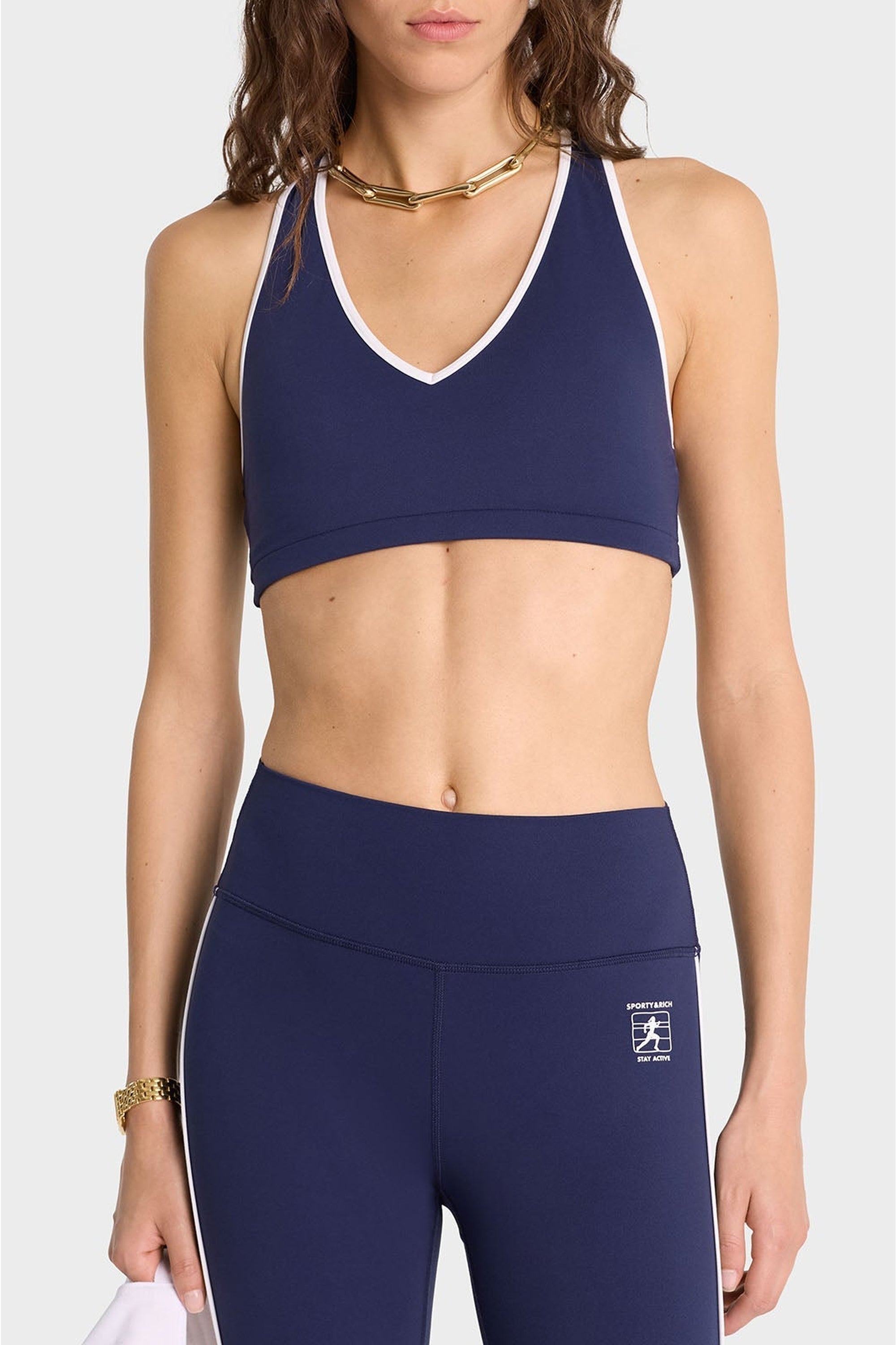 V-neck bra - Navy