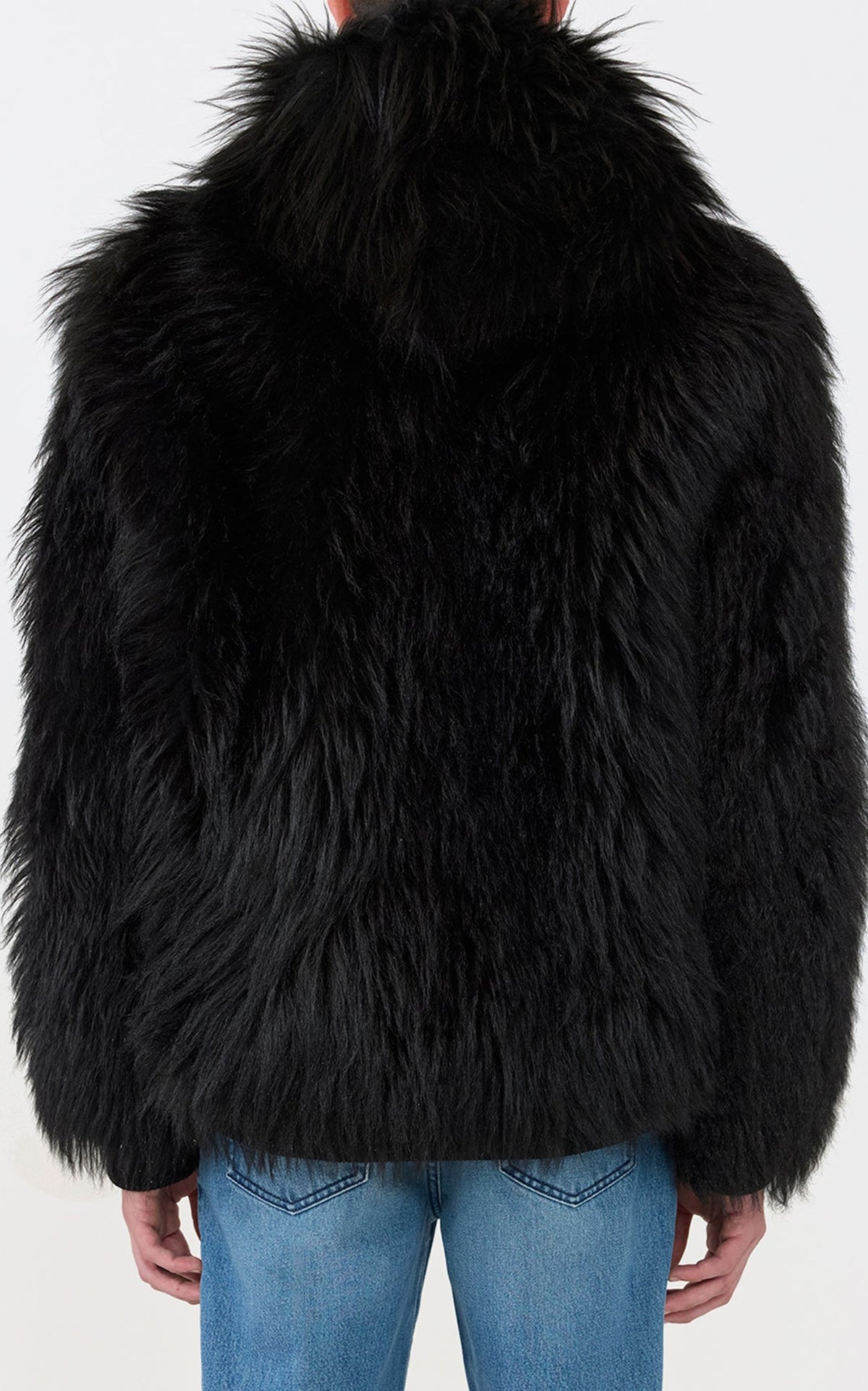 Black / Veste Tom en peau lainée - Black