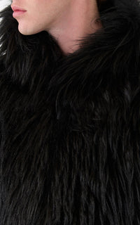 Black / Veste Tom en peau lainée - Black