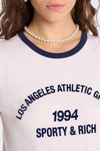 T-shirt LA à liseré - White & Navy