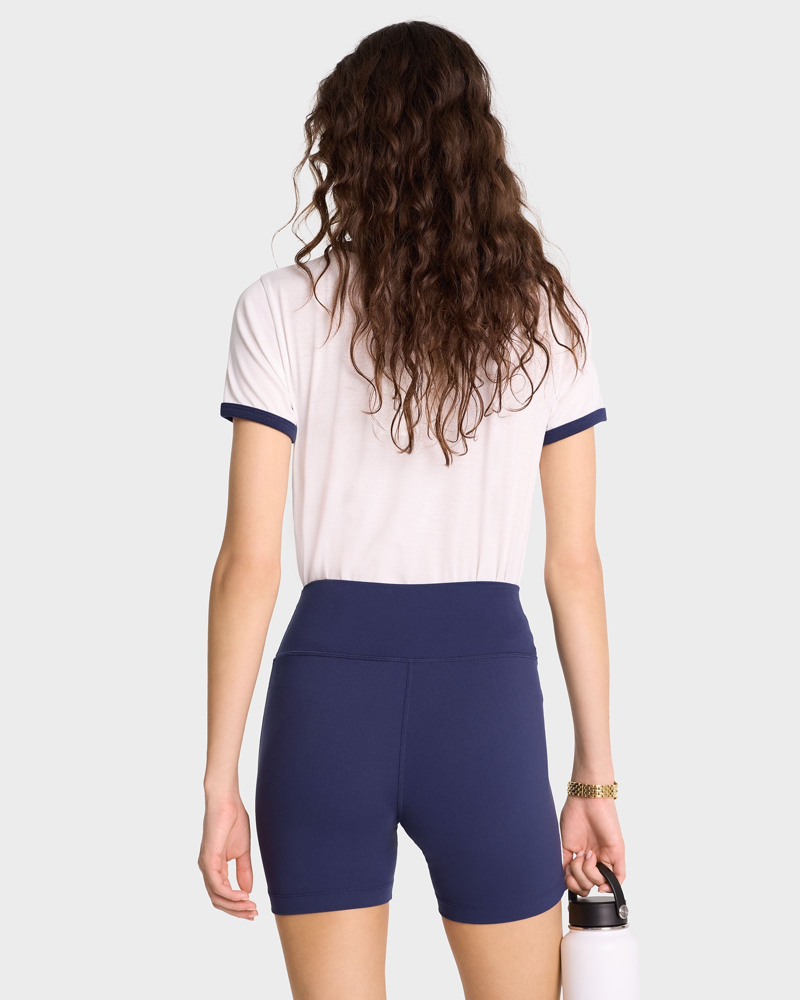 T-shirt LA à liseré - White & Navy