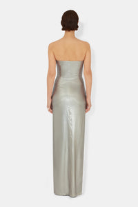 Robe Galvanized en soie mélangée - White Gold