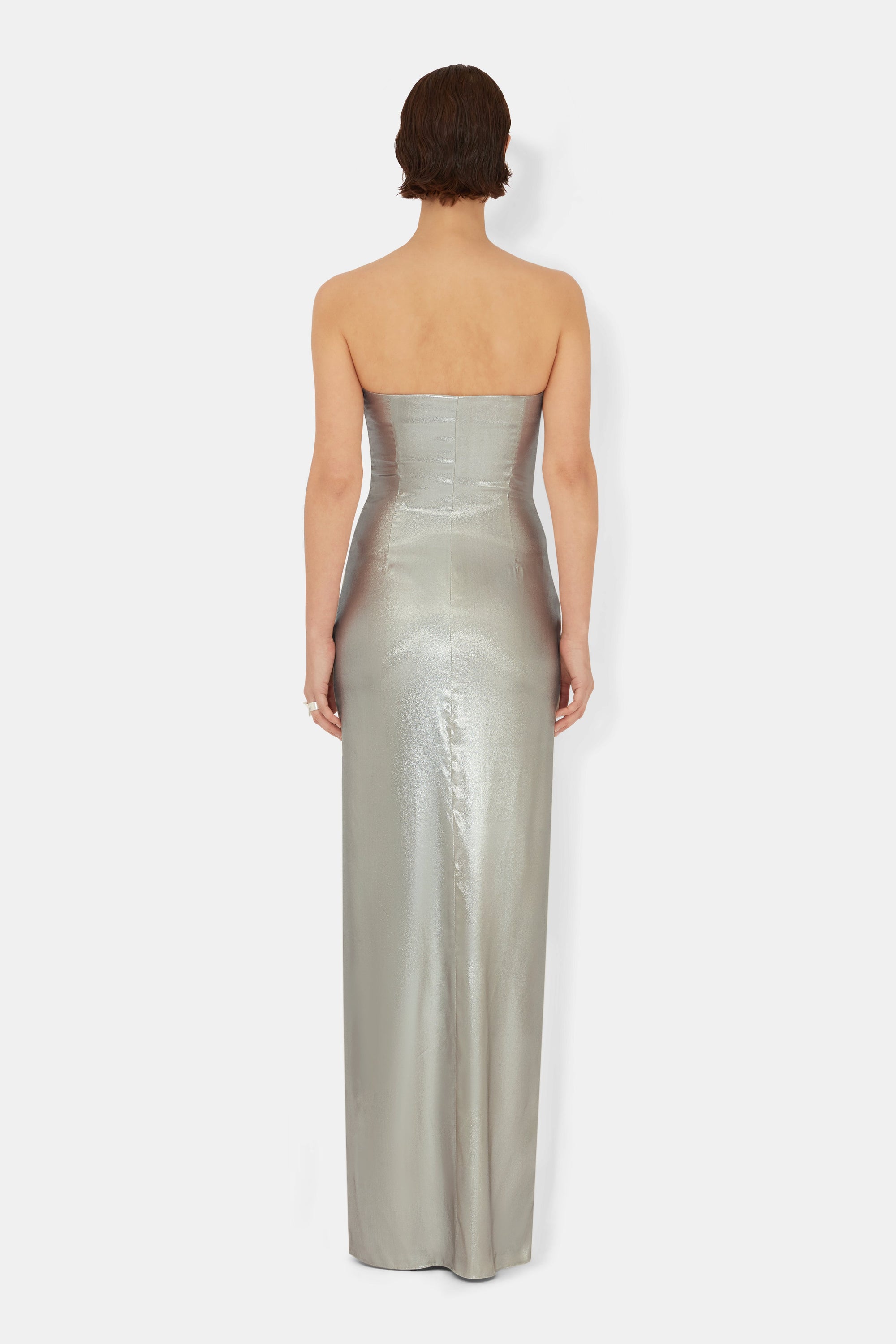 Robe Galvanized en soie mélangée - White Gold