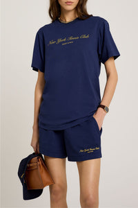 T-shirt NY Tennis Club à impression - Navy