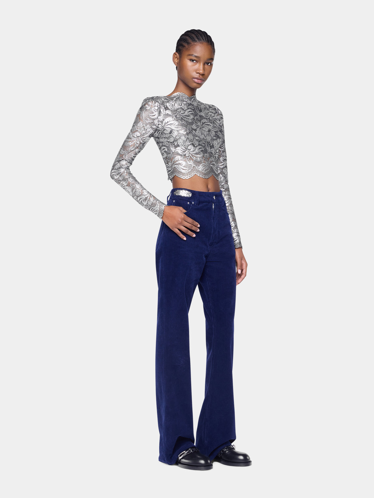 Crop top in lace