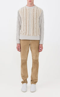 Ivory & Camel Multi / Top Talus en peau lainée - Ivory & Camel Multi