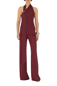 Pantalon ample en maille - Mahogany