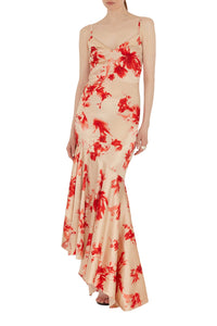 Robe Thistle en soie mélangée - Red Thistle Print