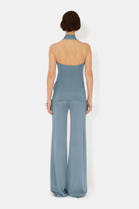 Pantalon ample en maille - Dove Blue