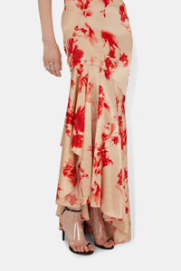 Robe Thistle en soie mélangée - Red Thistle Print