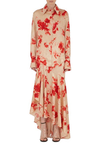 Long Sleeve Shirt - Red Thistle Print