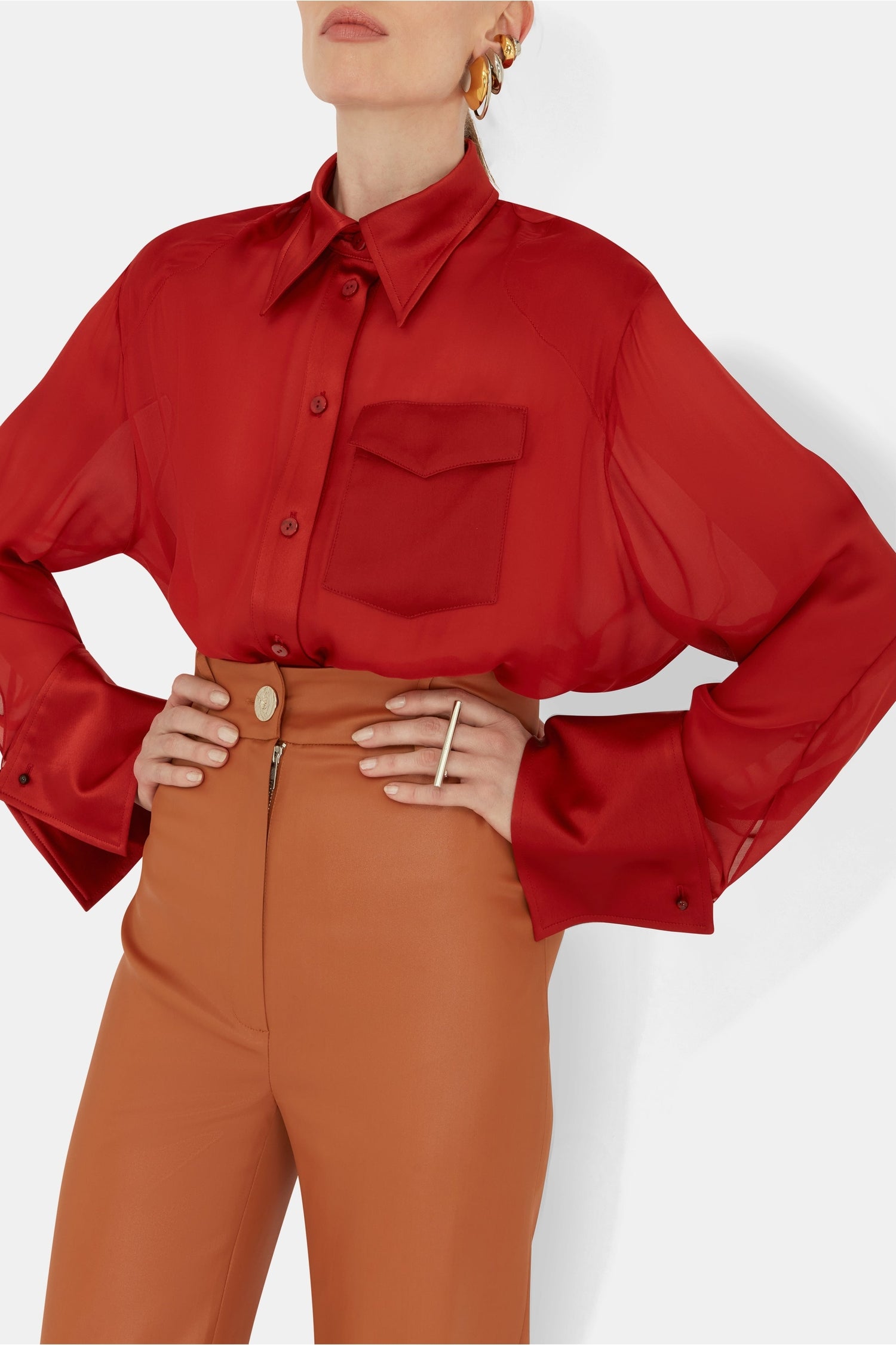 Blouse Strata en soie - Mahogany