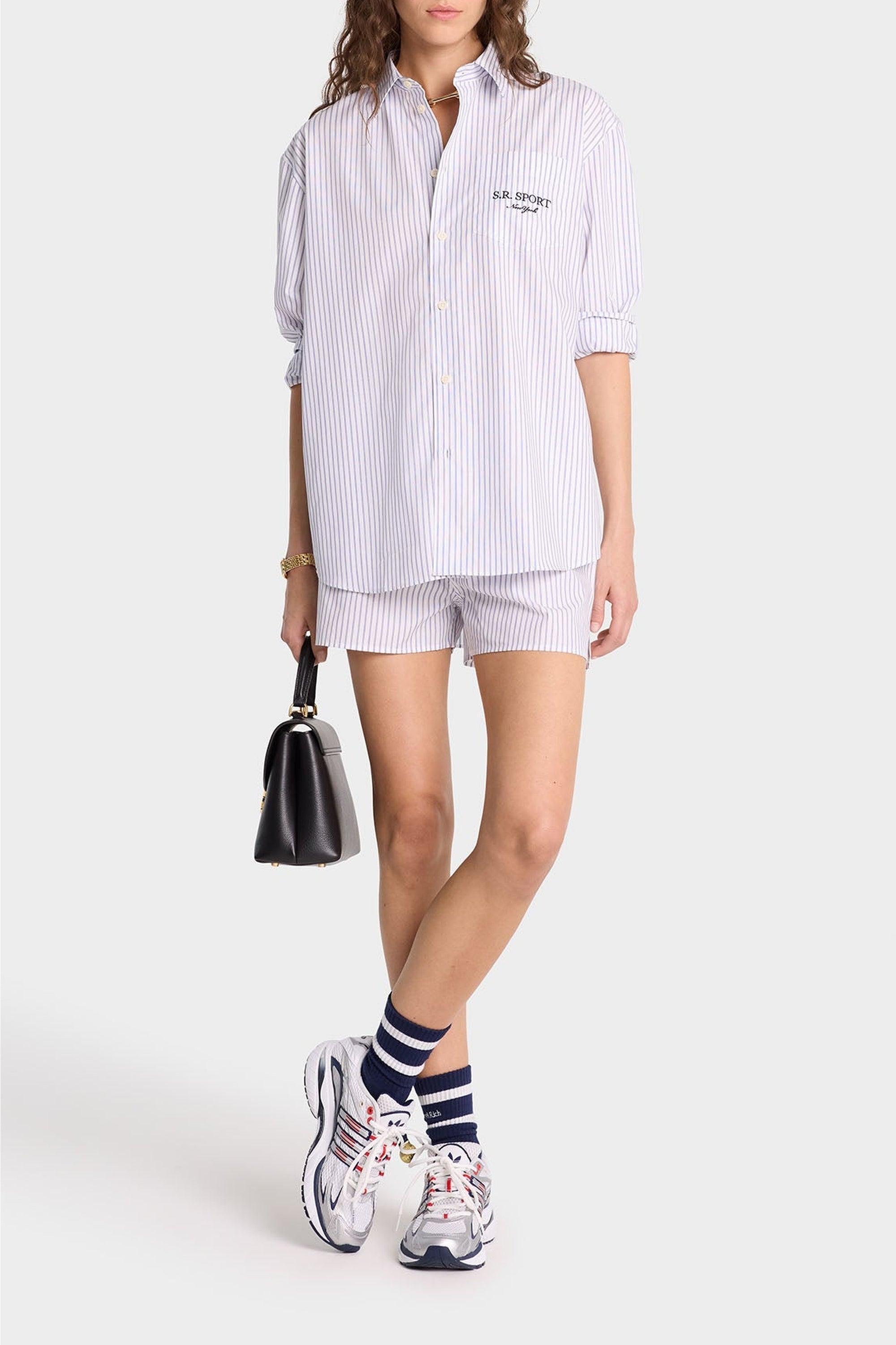 Striped shirt with pocket - White & Navy