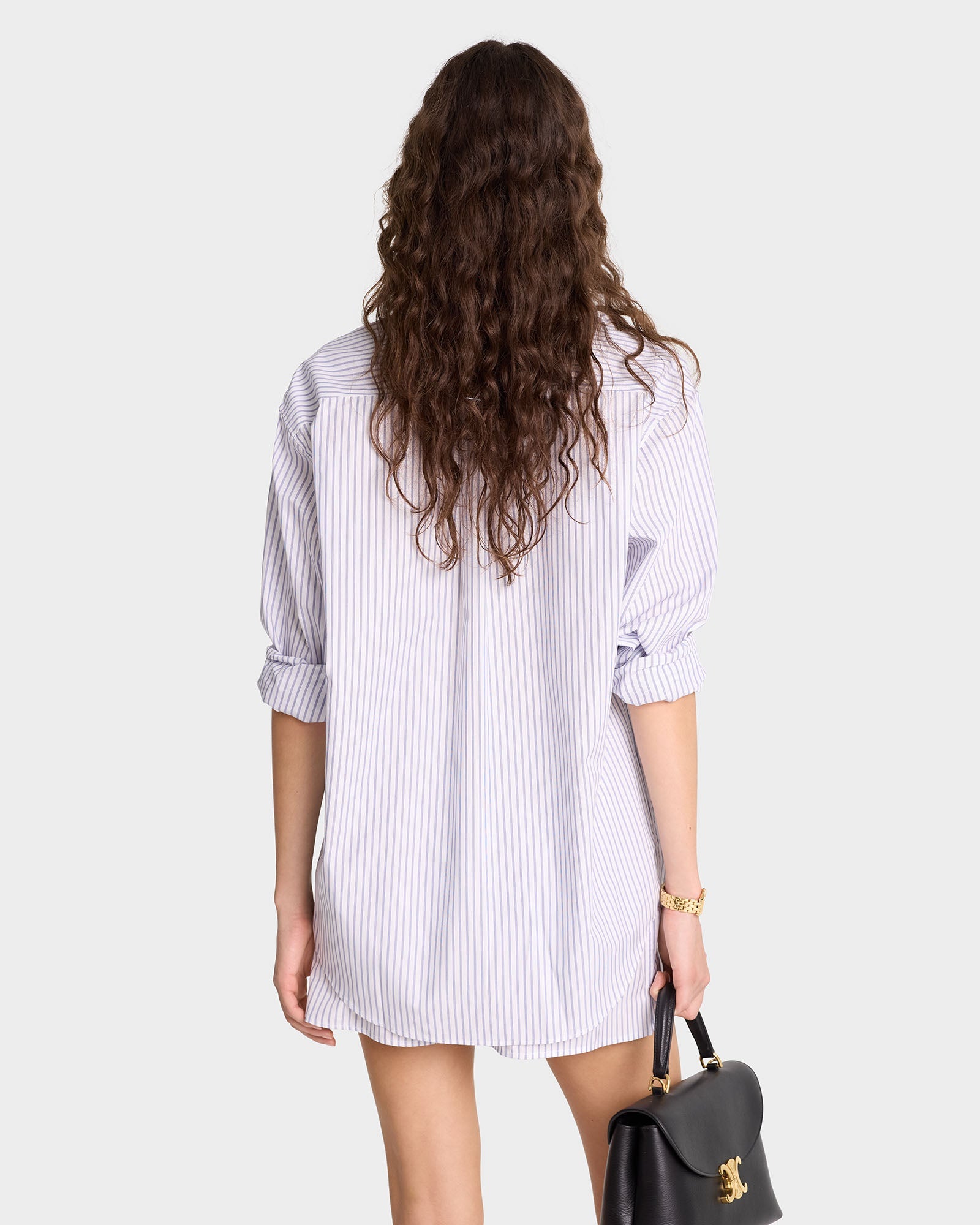 Striped shirt with pocket - White & Navy