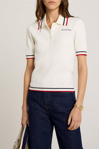 Polo Script avec logo - White