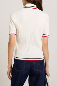 Polo Script avec logo - White