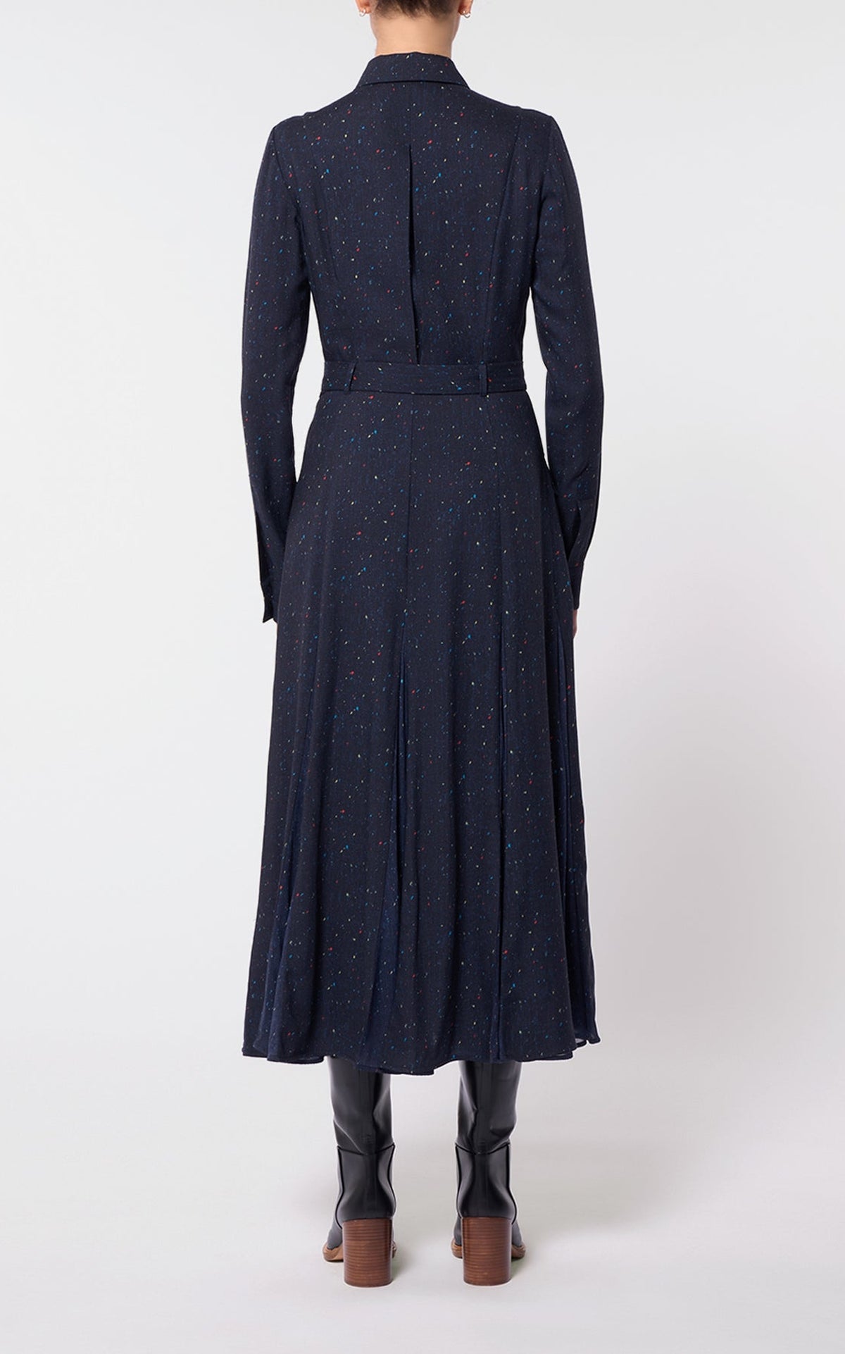 Dark Navy Multi / Robe Meyer en laine - Dark Navy Multi