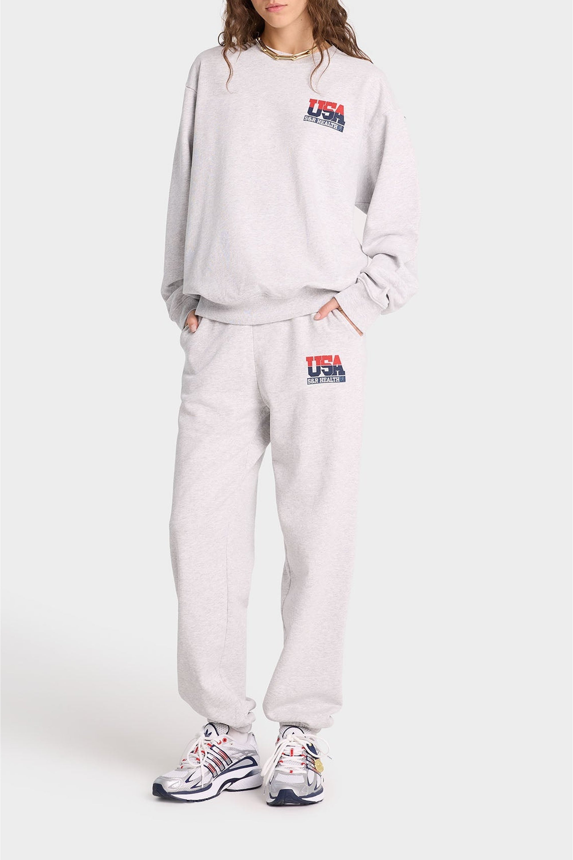 Sweatshirt Team USA imprimé - Heather Gray