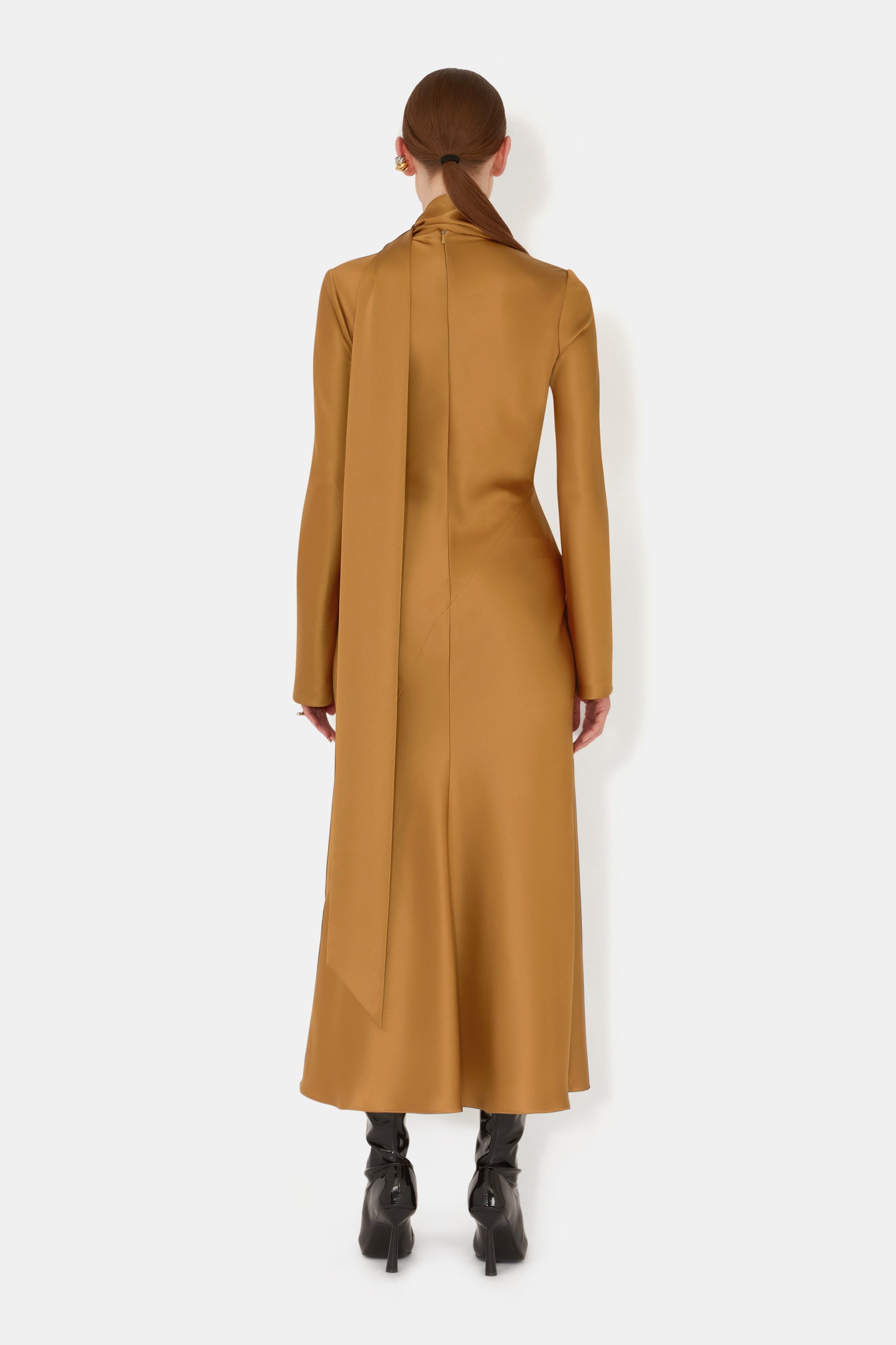 Robe Audrey à manches longues - Toffee