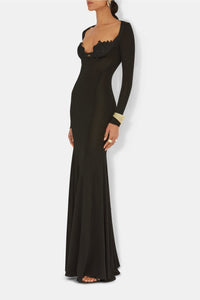 Robe bustier Lily Vine en dentelle - Black