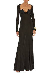 Robe bustier Lily Vine en dentelle - Black