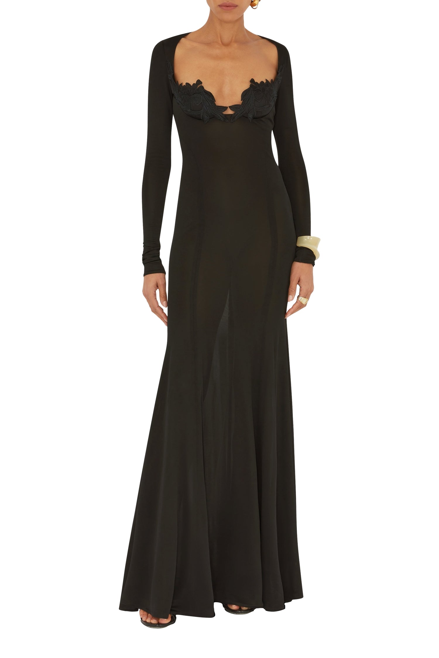 Robe bustier Lily Vine en dentelle - Black