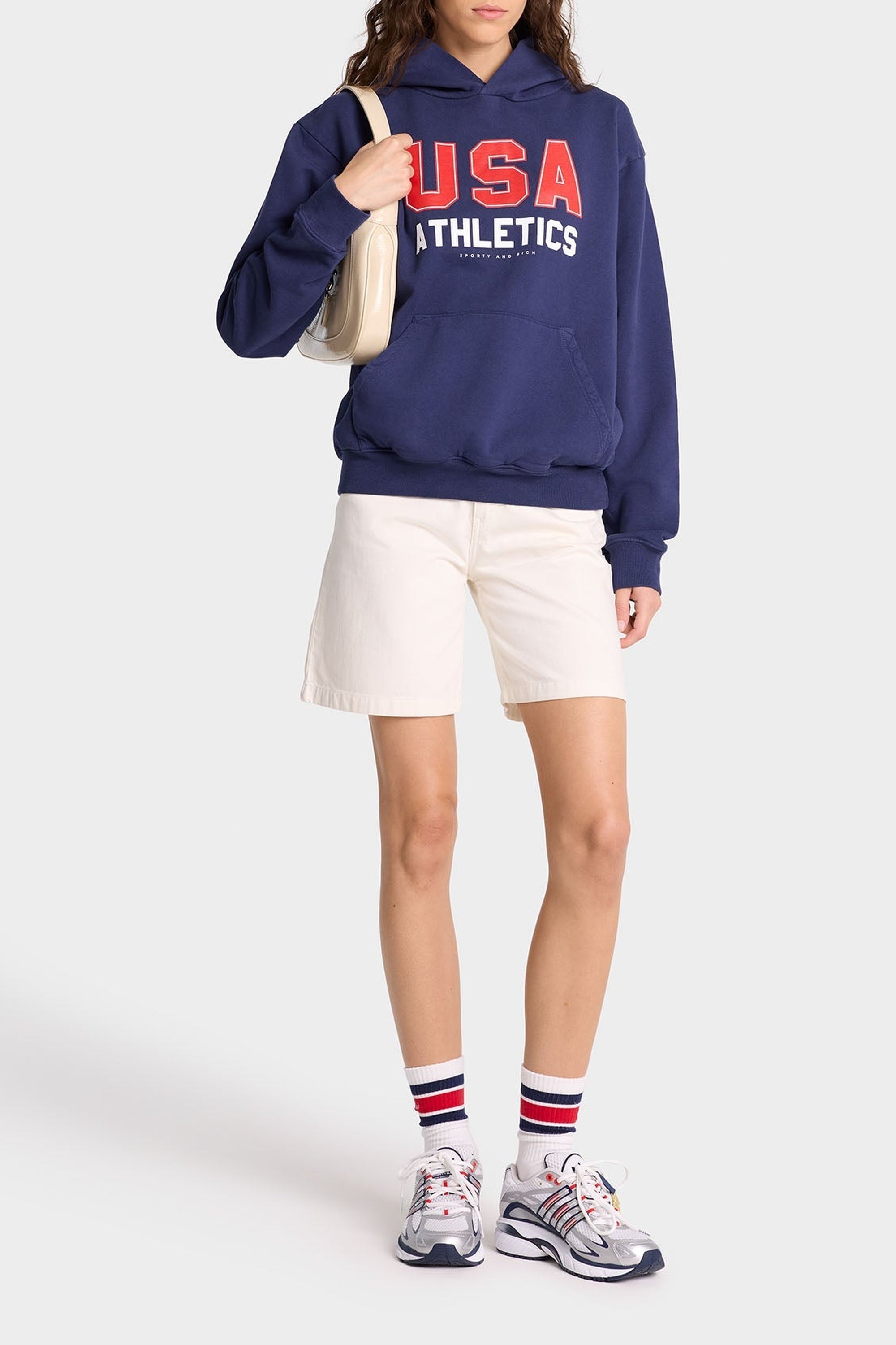 Sweat à capuche USA Athletics à poche - Navy
