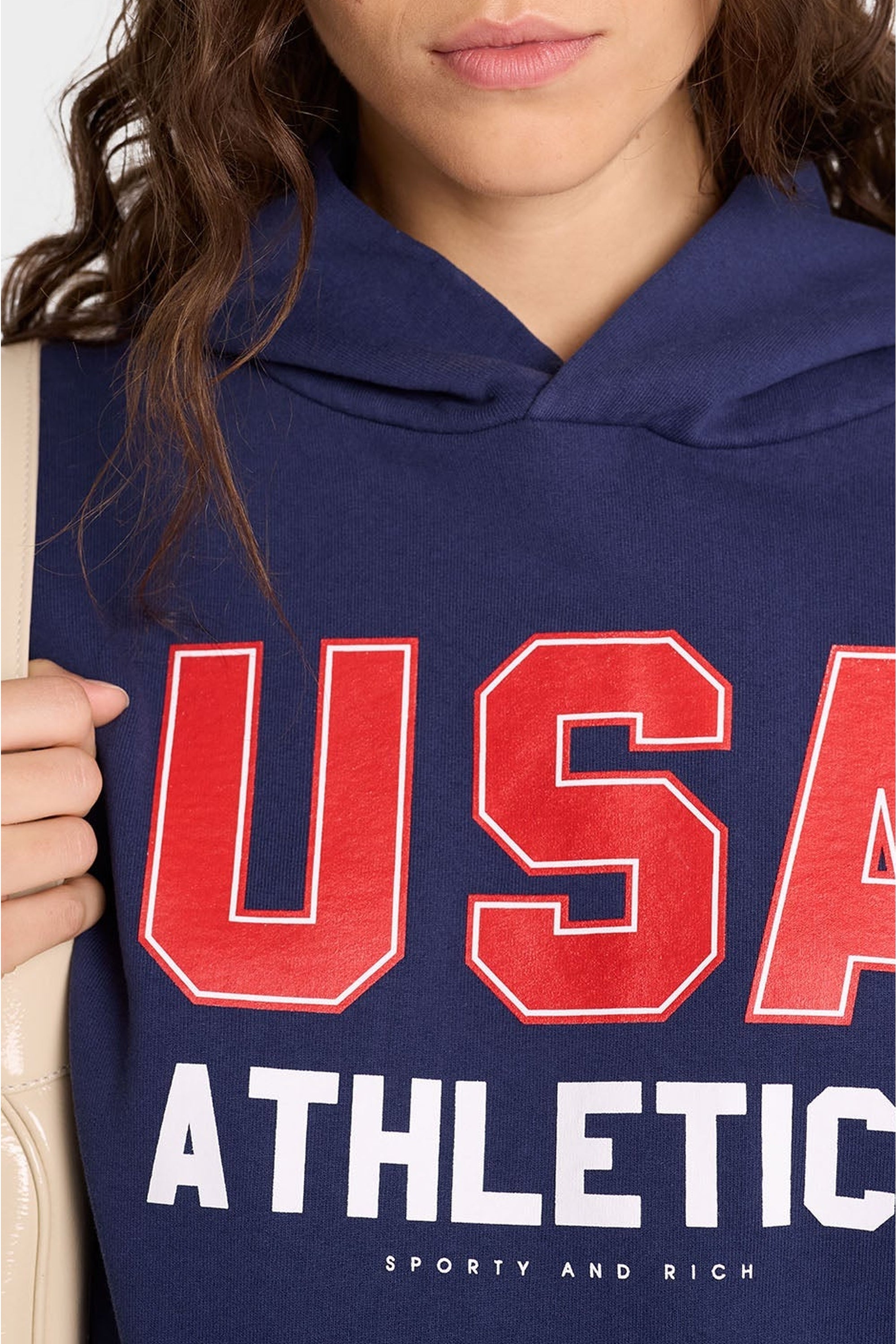 Sweat à capuche USA Athletics à poche - Navy