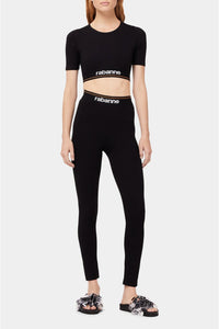 Crop top à manches courtes Bodyline - Black