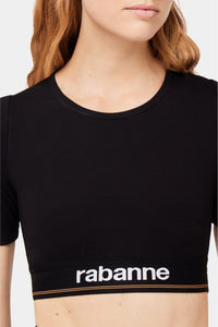 Crop top à manches courtes Bodyline - Black