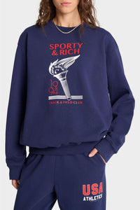 Sweatshirt Torch imprimé - Navy