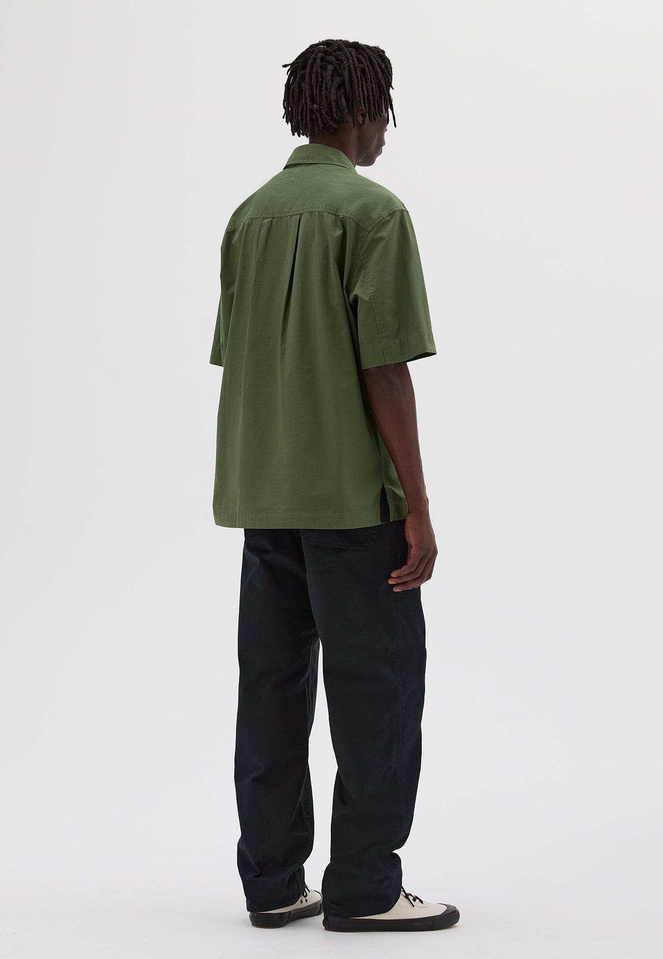 Chemise à enfiler à zip - Green