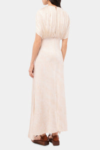 Draped maxi dress - Feathers
