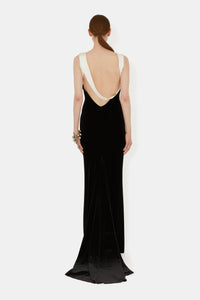 Robe Avedon en velours perforé - Black