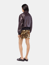 The gold sparkle discs skirt