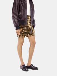 The gold sparkle discs skirt