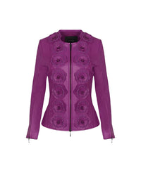 Loryna leather jacket - Anémone