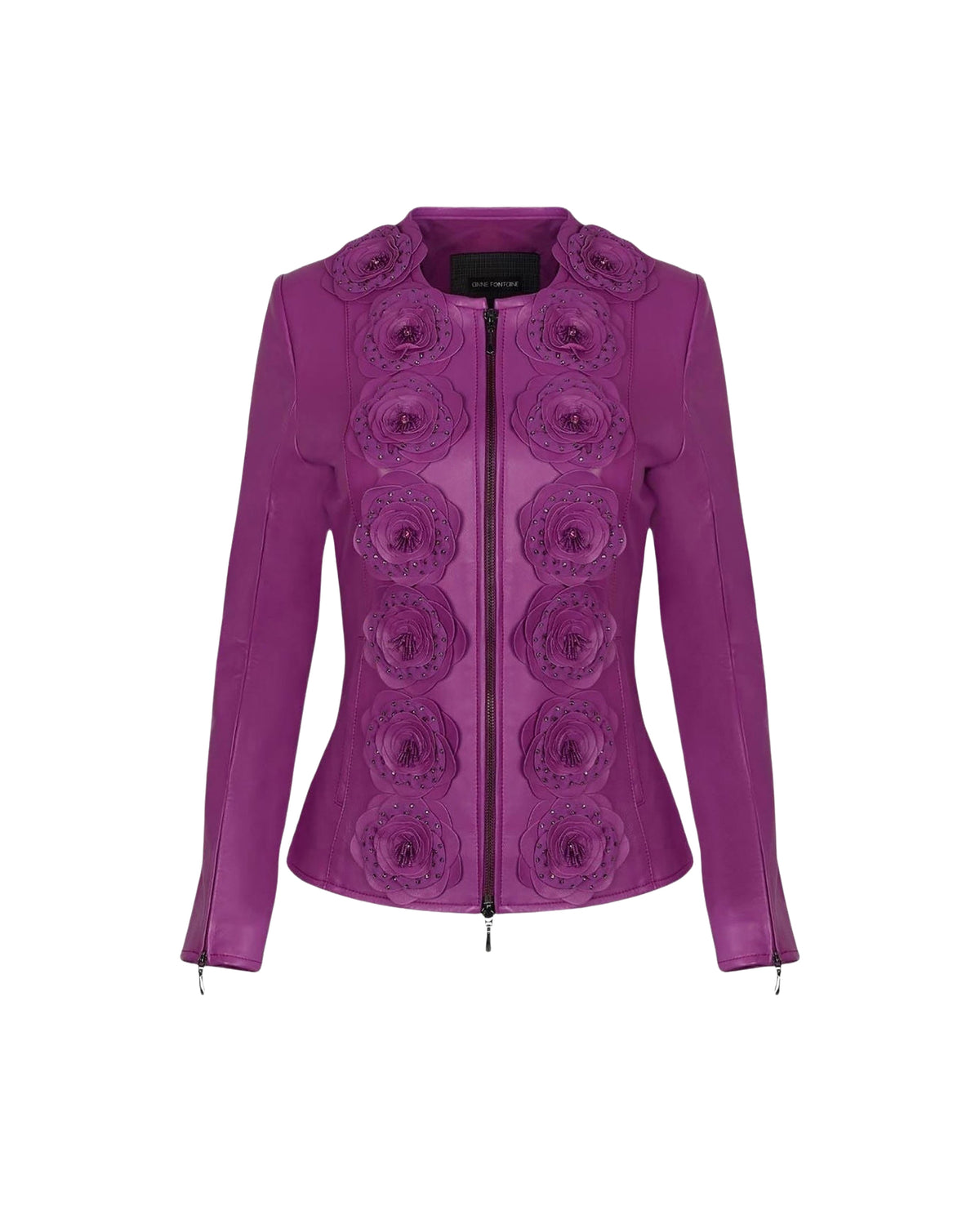 Loryna leather jacket - Anémone
