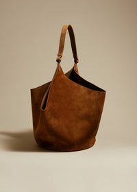 Caramel The Medium Lotus Tote In Caramel Suede - Caramel