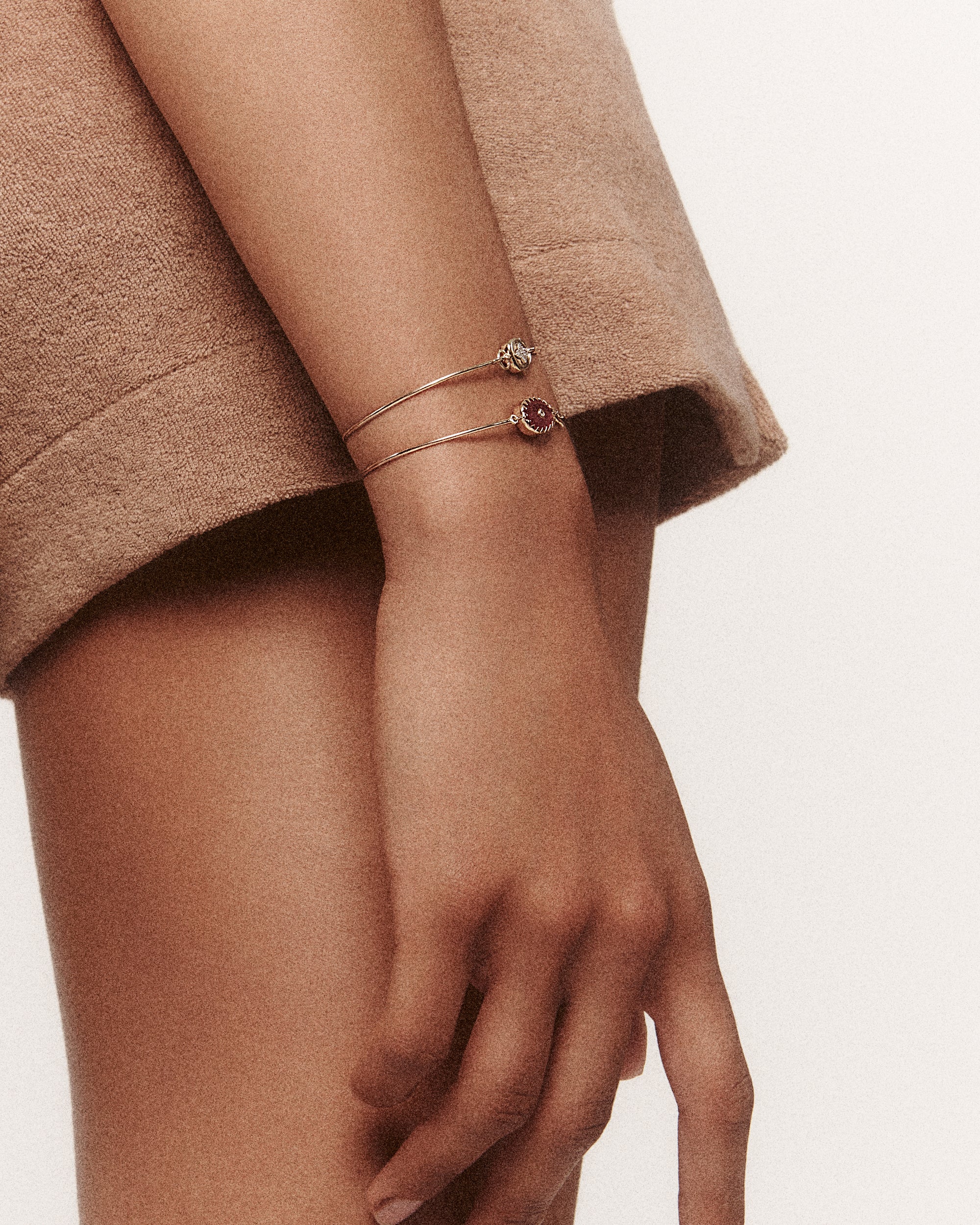 Bracelet Louise en or jaune et or blanc avec diamant - Diamant