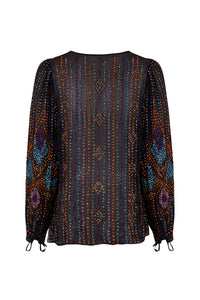 Blouse brodée de perles Louison - Multico